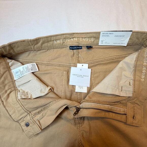 NTW American Eagle Hi Rise Jegging Jeans Size 10 Brown Tan Stretch - Picture 6 of 13